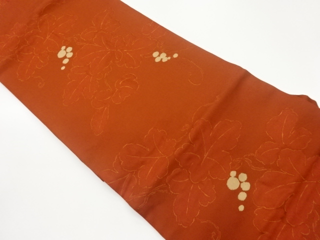 葡萄に蔦葉模様織出し名古屋帯